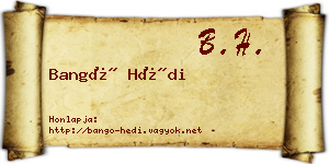 Bangó Hédi névjegykártya